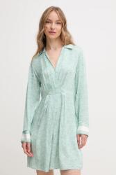 Tommy Hilfiger rochie culoarea verde, mini, evazată, WW0WW45586 PPYA-SUD1KL_76X (WW0WW45586)