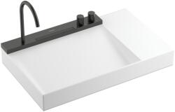 Hansgrohe Avalegra AquaUnit 780/475 mosdórendszer zuhanyvízsugárral Szálcsiszolt Fekete Króm 22473340 (22473340)