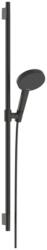 Hansgrohe Raindance Alive Select S Zuhanyszett 125, 3jet, EcoSmart, Unica S Puro 90cm-es zuhanyrúddal Szálcsiszolt Fekete Króm 24603340 (24603340)