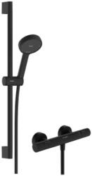 Hansgrohe Activera Select S Zuhanykombináció 95, 2jet EcoSmart, EcoStat Fine, zuhanyrúd 65cm Matt Fekete 28876670 (28876670)