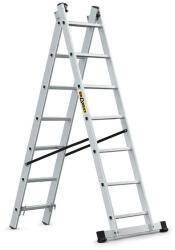 IRIS TOOLS HL-200 2x7 lépcsős alumínium létra, összecsukható, 125 kg teherbírás (HL-200 2X7S) - haztartasibolt