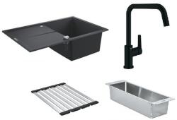 GROHE Készlet gránit mosogató Grohe K400 31639AP0, konyhai csaptelep Grohe Start 304702430, 40853SD0, 40854SD0