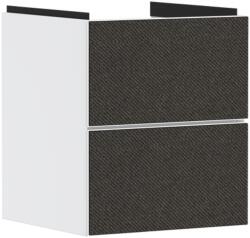 Hansgrohe Xevolos E Mosdószekrény kézmosóhoz 480/475, Matt Fehér színű, 2 fiókkal Textil sötétszürke 54172660 (54172660)