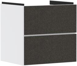 Hansgrohe Xevolos E Mosdószekrény 580/475, Matt Fehér színű, 2 fiókkal, normál mosdókhoz Textil sötétszürke 54175660 (54175660)