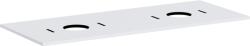 Hansgrohe Xilesa E Pultlap 1375/550, dupla kivágással, csapfurat nélküli mosdótálhoz Matt Fehér 54280700 (54280700)