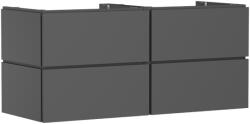 Hansgrohe Xilesa E Konzolos mosdószekrény 1370/550, 4 fiókkal, ráültetett mosdótálakhoz, balos Matt Palaszürke 54306760 (54306760)
