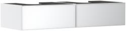 Hansgrohe Xevolos E Konzolos mosdószekrény Matt Fehér színben 1370/550, 2 fiókkal, 2 ráültetett mosdótálhoz Metálfehér 54316320 (54316320)