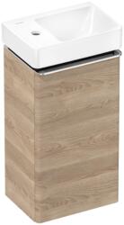 Hansgrohe Xelu Q Mosdóegység-szett Természetes Tölgy színben 340/245, bal oldali ajtózsanérral, kézmosóval, balos Króm 54364000 (54364000)