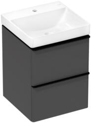 Hansgrohe Xelu Q Mosdóegység-szett Matt Gyémántszürke színben 480/475, 2 fiókkal, kézmosóval Matt Fekete 54369670 (54369670)