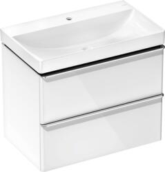 Hansgrohe Xelu Q Mosdóegység-szett Magas Fényű Fehér színben 780/475, 2 fiókkal, mosdókagylóval Króm 54374000 (54374000)