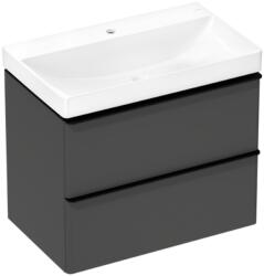 Hansgrohe Xelu Q Mosdóegység-szett Matt Gyémántszürke színben 780/475, 2 fiókkal, mosdókagylóval Matt Fekete 54375670 (54375670)