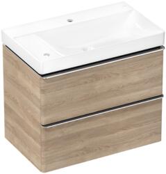 Hansgrohe Xelu Q Mosdóegység-szett Természetes Tölgy színben 780/475, 2 fiókkal, normál mosdóval, balos Króm 54379000 (54379000)