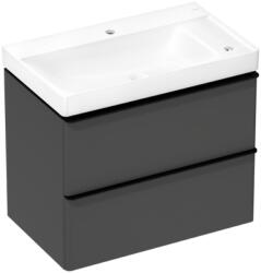 Hansgrohe Xelu Q Mosdóegység-szett Matt Gyémántszürke színben 780/475, 2 fiókkal, normál mosdóhoz, jobbos Matt Fekete 54381670 (54381670)