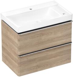Hansgrohe Xelu Q Mosdóegység-szett Természetes Tölgy színben 780/475, 2 fiókkal, normál mosdóval, jobbos Króm 54382000 (54382000)