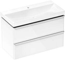 Hansgrohe Xelu Q Mosdóegység-szett Magas Fényű Fehér színben 980/475, 2 fiókkal, mosdókagylóval Króm 54383000 (54383000)
