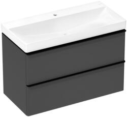 Hansgrohe Xelu Q Mosdóegység-szett Matt Gyémántszürke színben 980/475, 2 fiókkal, normál mosdóhoz, jobbos Matt Fekete 54384670 (54384670)