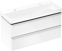 Hansgrohe Xelu Q Mosdóegység-szett Magas Fényű Fehér színben 1180/475, 2 fiókkal, mosdókagylóval Króm 54386000 (54386000)