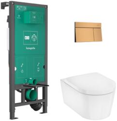 Hansgrohe EluPura S Teljes WC-szett falsík alatti öblítőrendszerrel, iFrame Element E öblítőlappal, EluPura WC-ülőkével 60303140 (60303140)