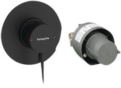 Hansgrohe Zesis S Egykaros zuhanycsaptelep szett, falsík alatti Matt Fekete 74618670 (74618670)