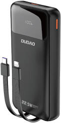 Dudao K15Pro Power Bank 20000mAh 22.5W PD USB-C / USB-A / Beépített Lightning és USB-C kábelek - fekete