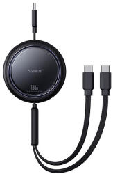 Baseus Bright Mirror Series USB-C Behúzható Kábel - 2 x USB-C 100W 1m - Fekete