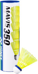 YONEX Fluturași de badmint Mavis 350 Yellow (6 Pack) dungă albastră (până la 11-21°C)