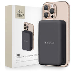 Tech-Protect PB12 LifeMag MagSafe 20000MAH külső akkumulátor - fekete