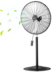 VEVOR Ipari állóventilátor 810 mm-es lapátátmérővel - 3 sebességfokozat, 9100 CFM légszállítás, 85°-os oszcilláció, 136-199 cm között állítható magasság, masszív acélszerkezet