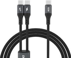 Dudao L3F 2in1 kábel 100W 1.2m 2 x USB-C - fekete - dellaprint