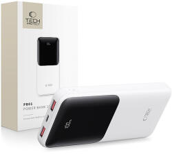 Tech-Protect PB01 10000mAh 22.5W külső akkumulátor - fehér