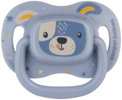 Canpol Babies Szimmetrikus szilikon cumi Cute animals 18m+ 1db kék