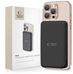Tech-Protect PB24 LifeMag QI2 MagSafe 10000 mAh külső akkumulátor - fekete