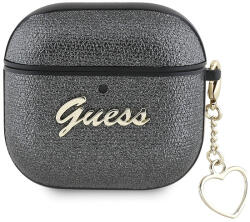 Guess metál Script Charm tok AirPods 4-hez - fekete