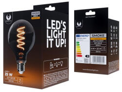 Forever Light Filament E27 G95, 250lm, 2000K, LED izzó, füst színű burával (RTV0100015)