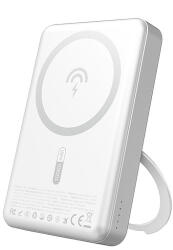 Dudao K28 10000mAh PD 22.5W MagSafe Powerbank fém tokkal és gyűrűs állvánnyal - ezüst - dellaprint