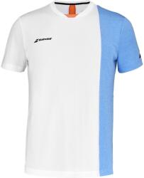 Babolat Play Crew Neck Tee Men White/Blue Férfipóló L