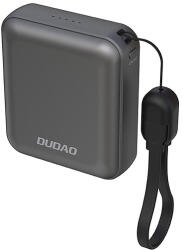 Dudao K22+ 10000mAh 22.5W USB-C külső akkumulátor medállal/kábellel - szürke