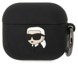 Karl Lagerfeld szilikon Karl Head 3D tok AirPods 3-hoz - fekete