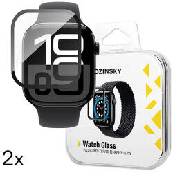 Wozinsky Full Glue edzett üveg fekete kerettel Apple Watch 46mm-hez (2 db. )