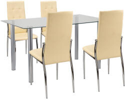 Leziter Lina 4+1 étkező garnitúra bézs (LUA140W_DC-002-Beige_4) - platinashop