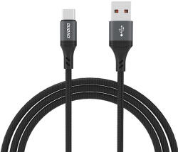 Dudao L3ST USB-A - USB-C 5A kábel 1.2m fonott - fekete - dellaprint