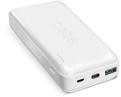 SBS TTBB20000PD20W 20000 mAh 20W Power Delivery MicroUSB, USB-C, USB-A csatlakozóval - fehér