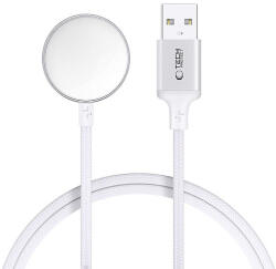 Tech-Protect UltraBoost USB-A induktív töltő Apple Watch-hoz 1m - fehér