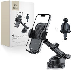 Tech-Protect V8 autós tartó műszerfalra, szélvédőre vagy szellőzőnyílásra - fekete (189491)