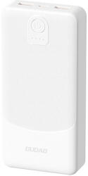 Dudao K10 10000mAh 2.4A külső akkumulátor 2 x USB-A - fehér