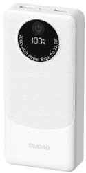 Dudao K12 10000mAh PD22.5W USB-A, USB-C külső akkumulátor - fehér