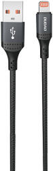 Dudao 3A 30W L3SL USB-A - Lightning kábel 1.2m fonott - fekete