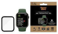 PanzerGlass ívelt antibakteriális edzett üveg Apple Watch 7 - 41mm-hez - fekete