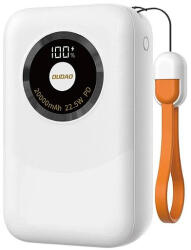 Dudao K21 Mini 10000mAh 22.5W USB-A / USB-C külső akkumulátor - bézs