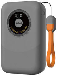 Dudao K21 Mini 10000mAh 22.5W USB-A / USB-C külső akkumulátor - szürke